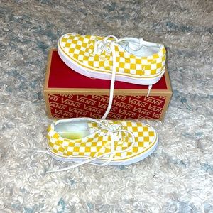 Yellow and White Vans